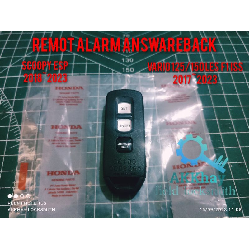 Remote K93 Answerback Vario 125 dan Scoopy (ORIGINAL AHM) - Gambar 3